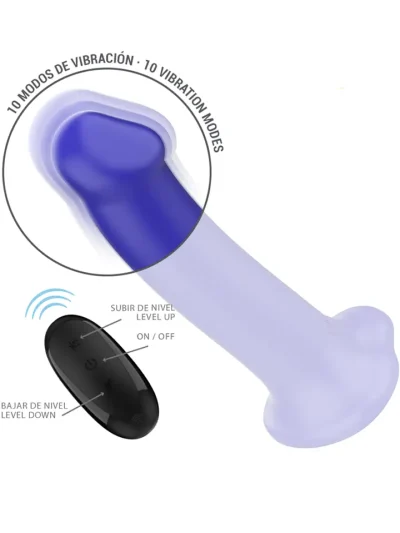 Victoria Vibrator 10 Modes Remote Control - Vibruojantis dildo 6