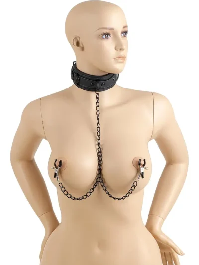 Virgite Collar With Nipples Clamps - Karoliai su krūties spaustukais 2