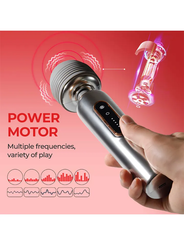 Wand Massagers Shining Metallic Luster - Stebuklinga lazdelė / masažo lazdelė 3 [full]