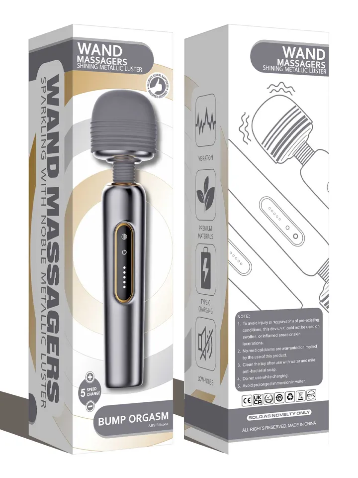 Wand Massagers Shining Metallic Luster - Stebuklinga lazdelė / masažo lazdelė 7 [full]