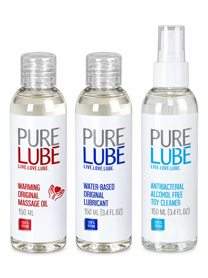 Water-Based Lubricant + Antibacterial Toy Cleaner + Warming Massage Oil 3 x 150 ml - Pasiūlymai 1 [full]
