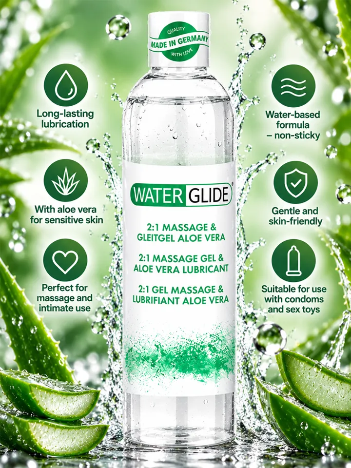 Waterglide 2:1 Massage Gel & Aloe Vera Lubricant 300ml - Lubrikantas ir masažo losjonas 1 [full]