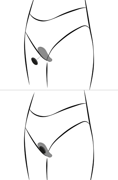 We-Vibe Moxie Black - Belaidis kelnaitės vibratorius 3