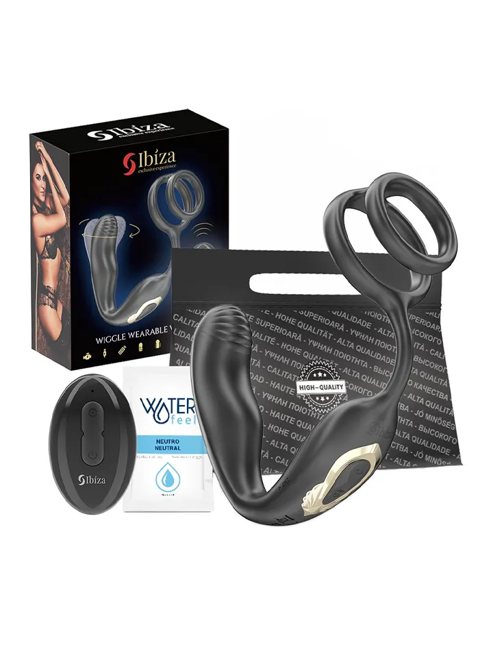 Wiggle Rotating Anal Plug With Perineal Vibration - Prostatos vibratorius su varpos žiedu 4 [full]