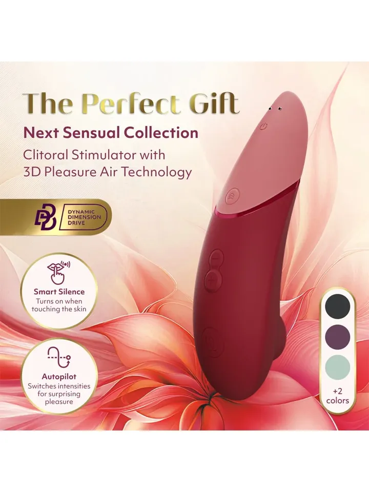 Womanizer Next 3D Pleasure Air Stimulator Bordeaux - Oro slėgio vibratorius 2 [full]