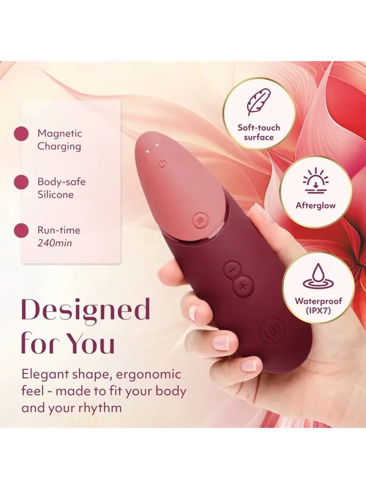Womanizer Next 3D Pleasure Air Stimulator Bordeaux - Oro slėgio vibratorius 3 [full]