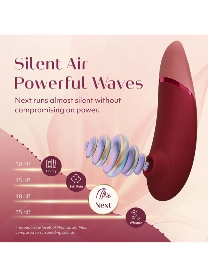 Womanizer Next 3D Pleasure Air Stimulator Bordeaux - Oro slėgio vibratorius 6 [full]