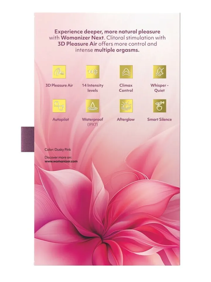 Womanizer Next 3D Pleasure Air Stimulator Dusky Pink - Oro slėgio vibratorius 4 [full]