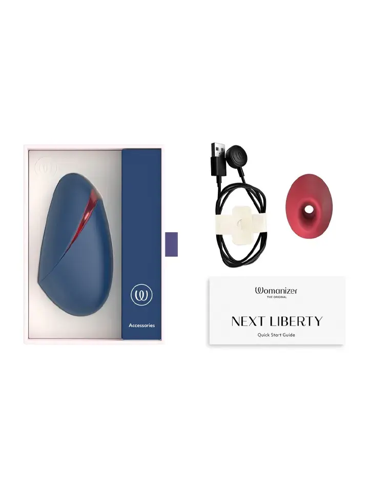 Womanizer Next Liberty Pleasure Air Stimulator Blue/Red - Oro slėgio vibratorius 5 [full]