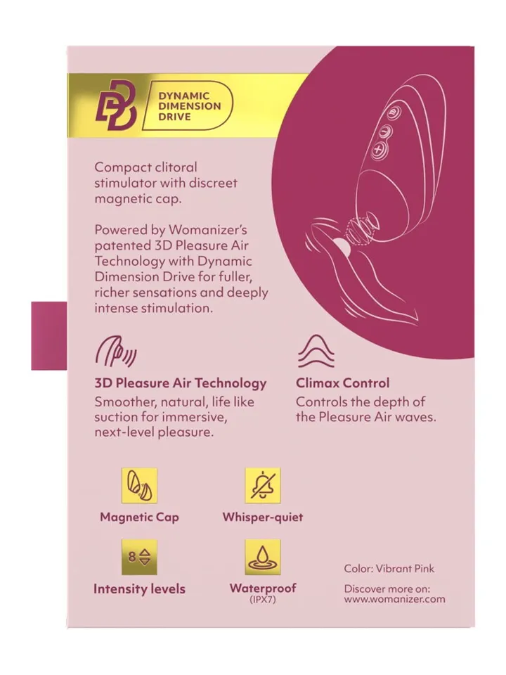 Womanizer Next Liberty Pleasure Air Stimulator Vibrant Pink - Oro slėgio vibratorius 7 [full]