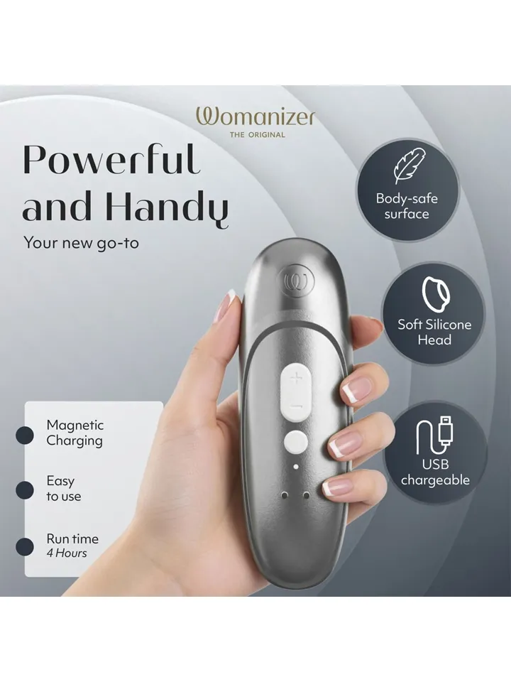 Womanizer Pro Silver - Oro slėgio vibratorius 4 [full]