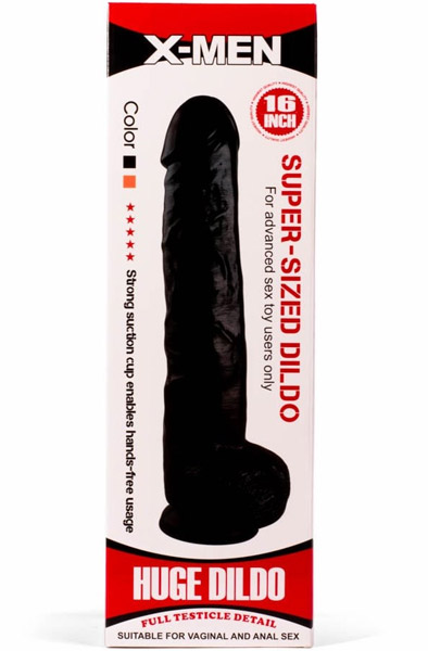 X-Men Super-Sized Dildo Black 40cm - Xl dildo 3