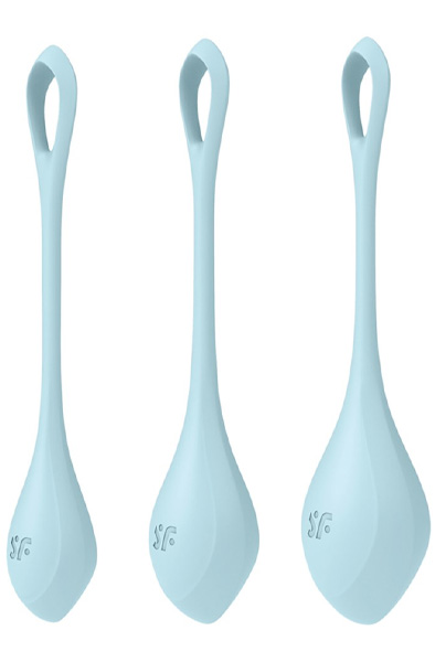 Yoni Power 2 Balls Training Set Light Blue - „Knipballs“ ir „Geisha Balls“ 1