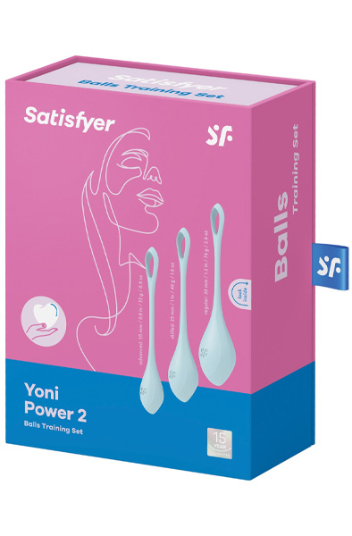 Yoni Power 2 Balls Training Set Light Blue - „Knipballs“ ir „Geisha Balls“ 3