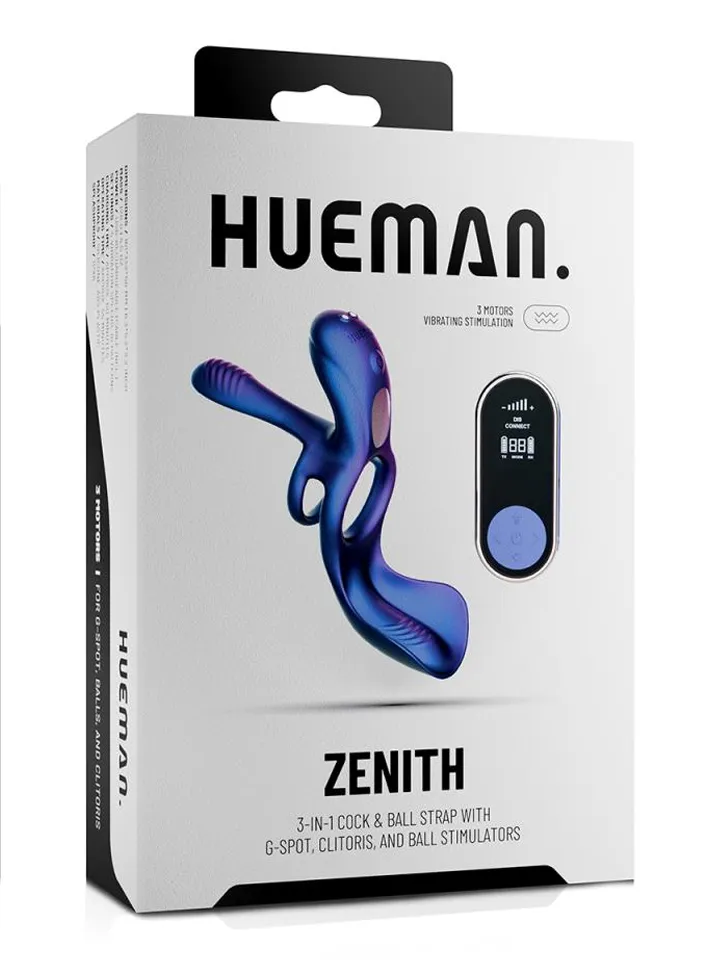 Zenith Cock Ring With Glans & Perineum Stimulator - Vibruojantis gaidžio žiedas 5 [full]