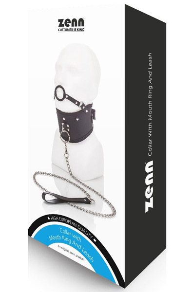 Zenn Collar With Mouth Ring & Leash - Apykaklė ir pavadėlis 3