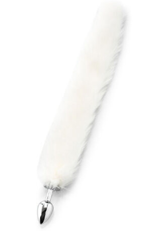 Zenn Deluxe Fluffy Fox Plug White - Gyvūnų uodegos analinis kištukas 1