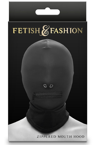 Zippered Mouth Hood Black - BDSM kaukė 2